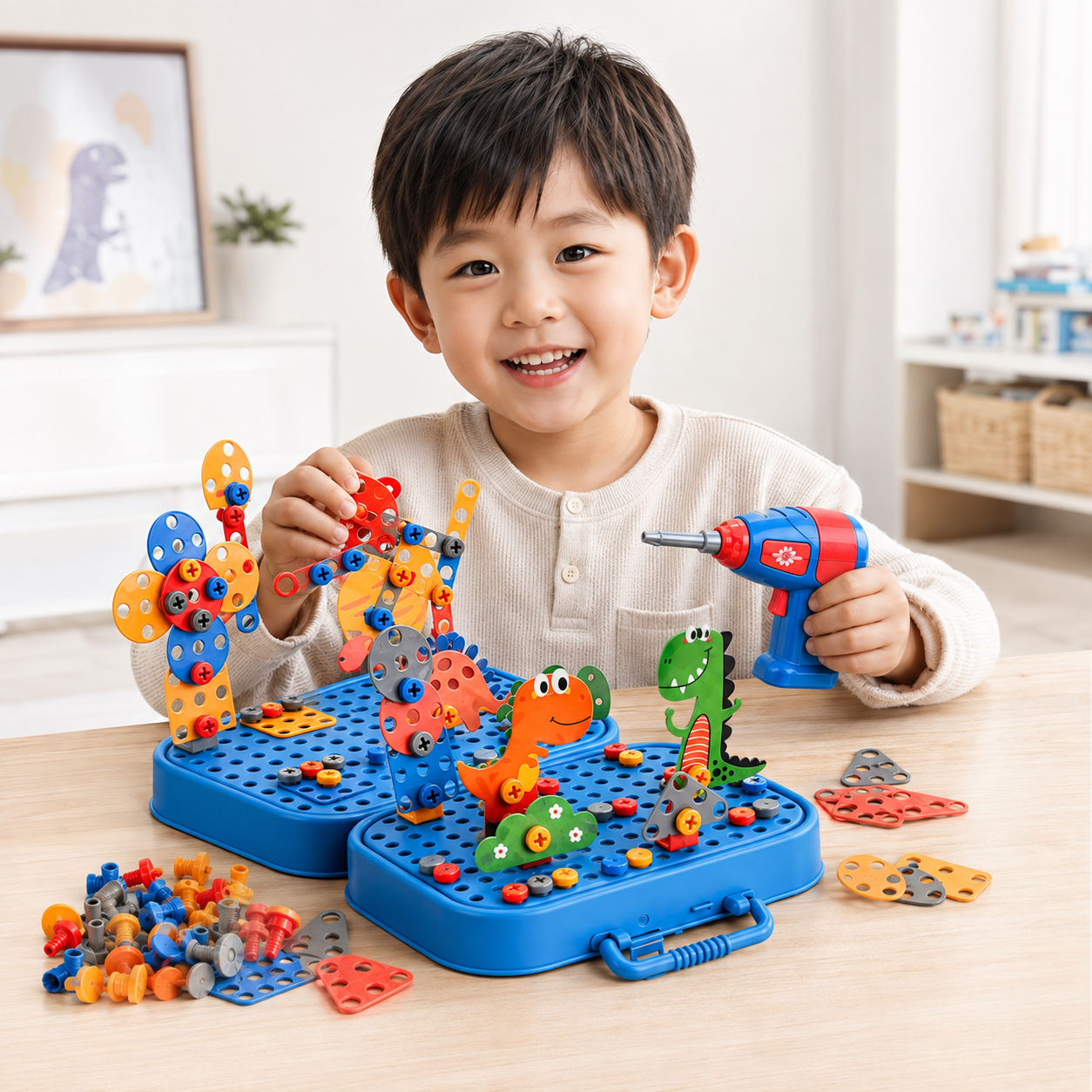 ミニドリル™｜電動ドライバーで作る3歳からのDIY知育玩具