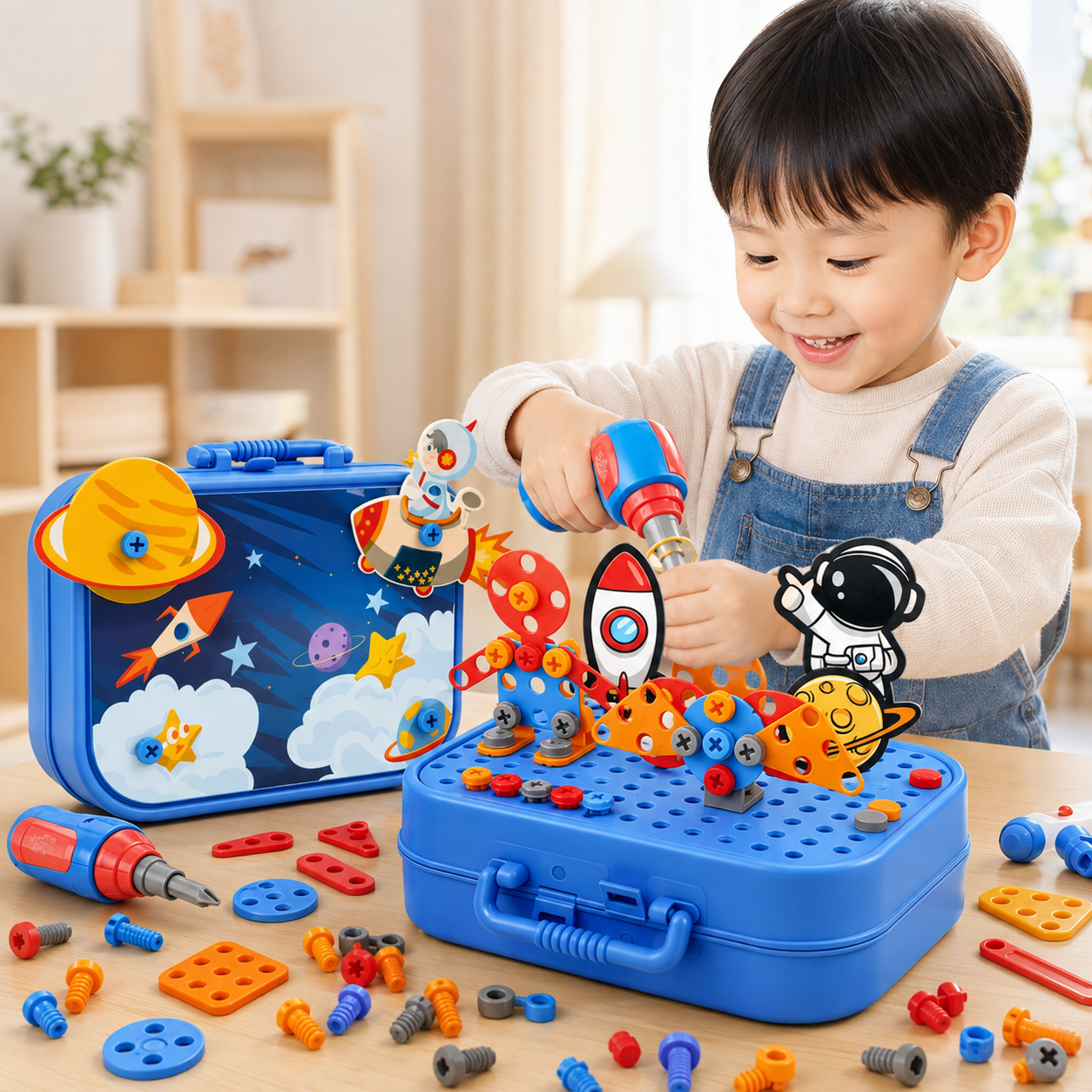 ミニドリル™｜電動ドライバーで作る3歳からのDIY知育玩具